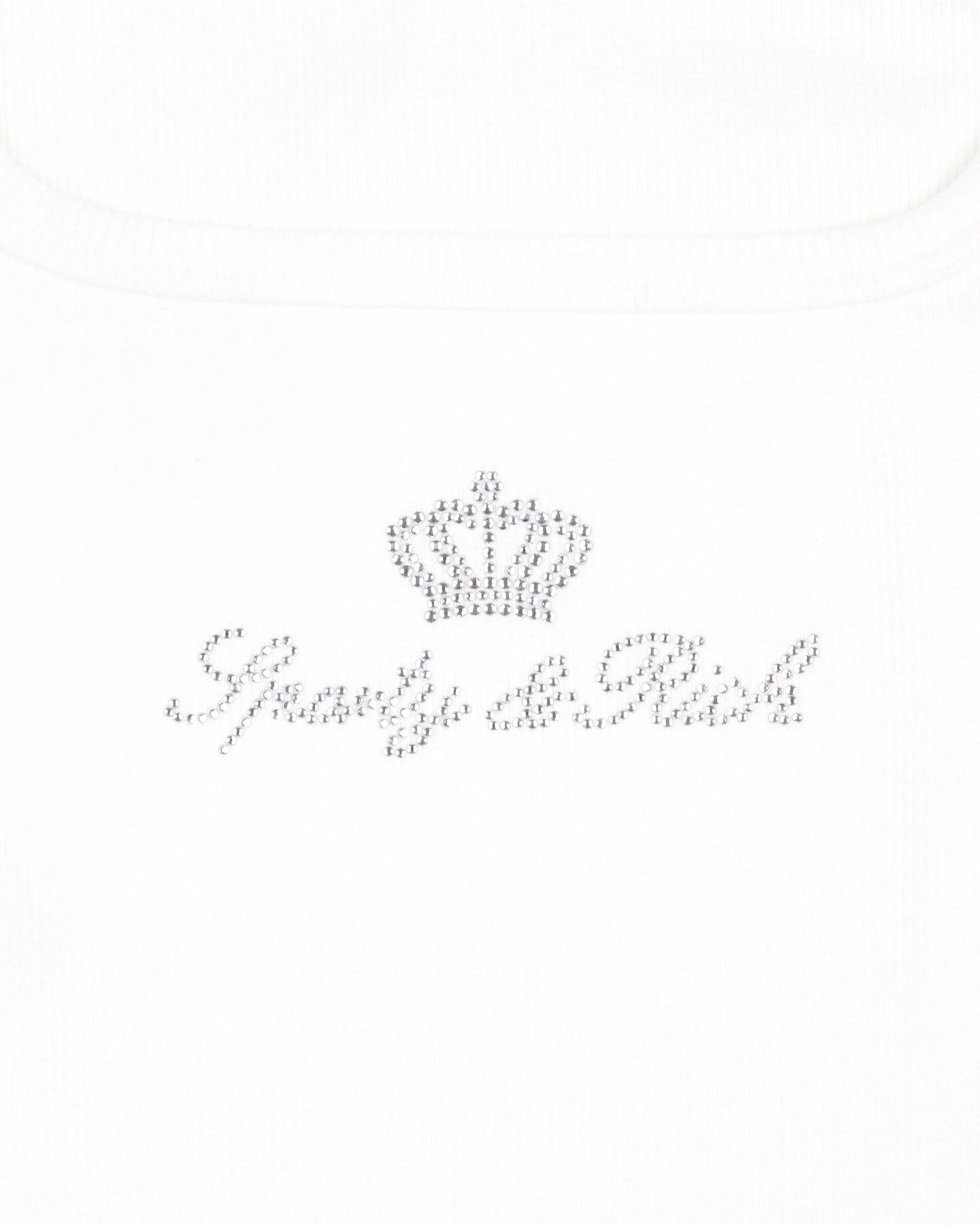 Juicy Crown Ribbed Tank - White