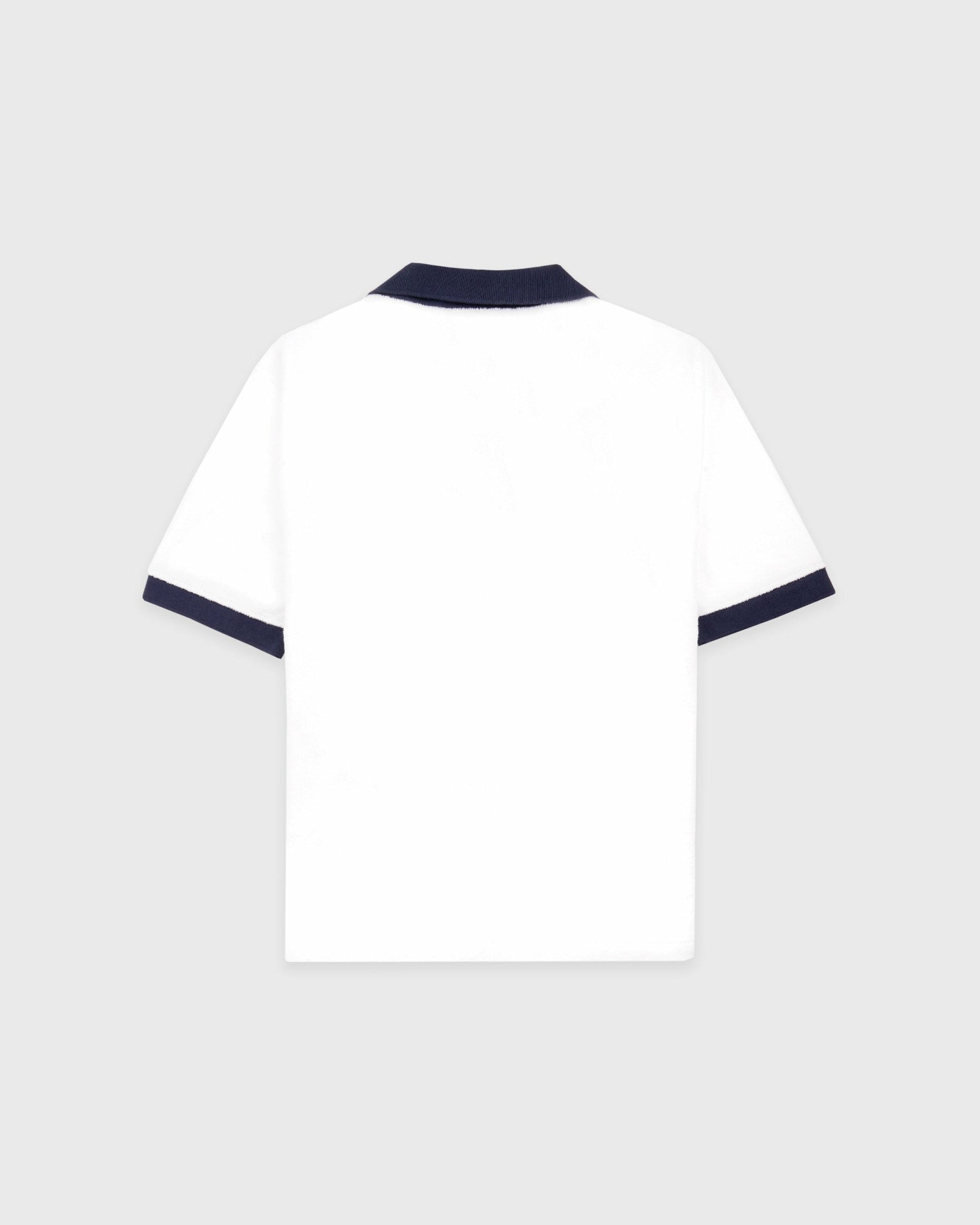 Signature Logo Terry Polo - White/Navy