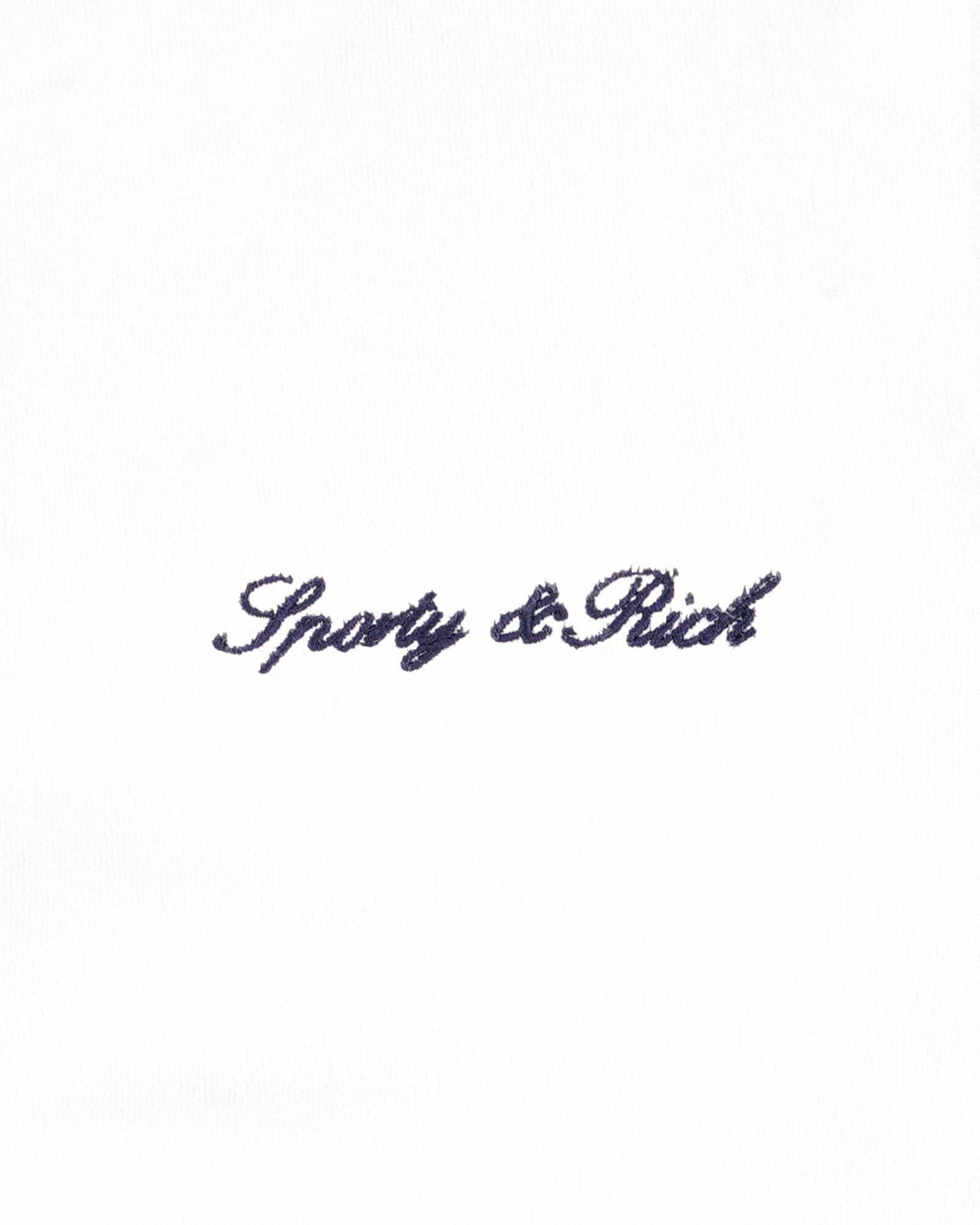 Signature Logo Terry Polo - White/Navy