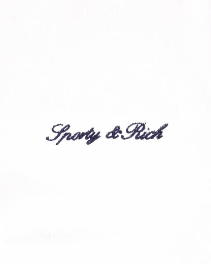 Signature Logo Terry Polo - White/Navy