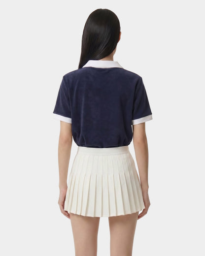 Signature Logo Terry Polo - Navy/White