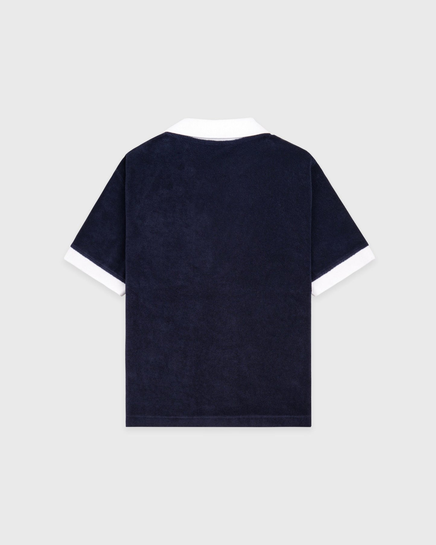 Signature Logo Terry Polo - Navy/White