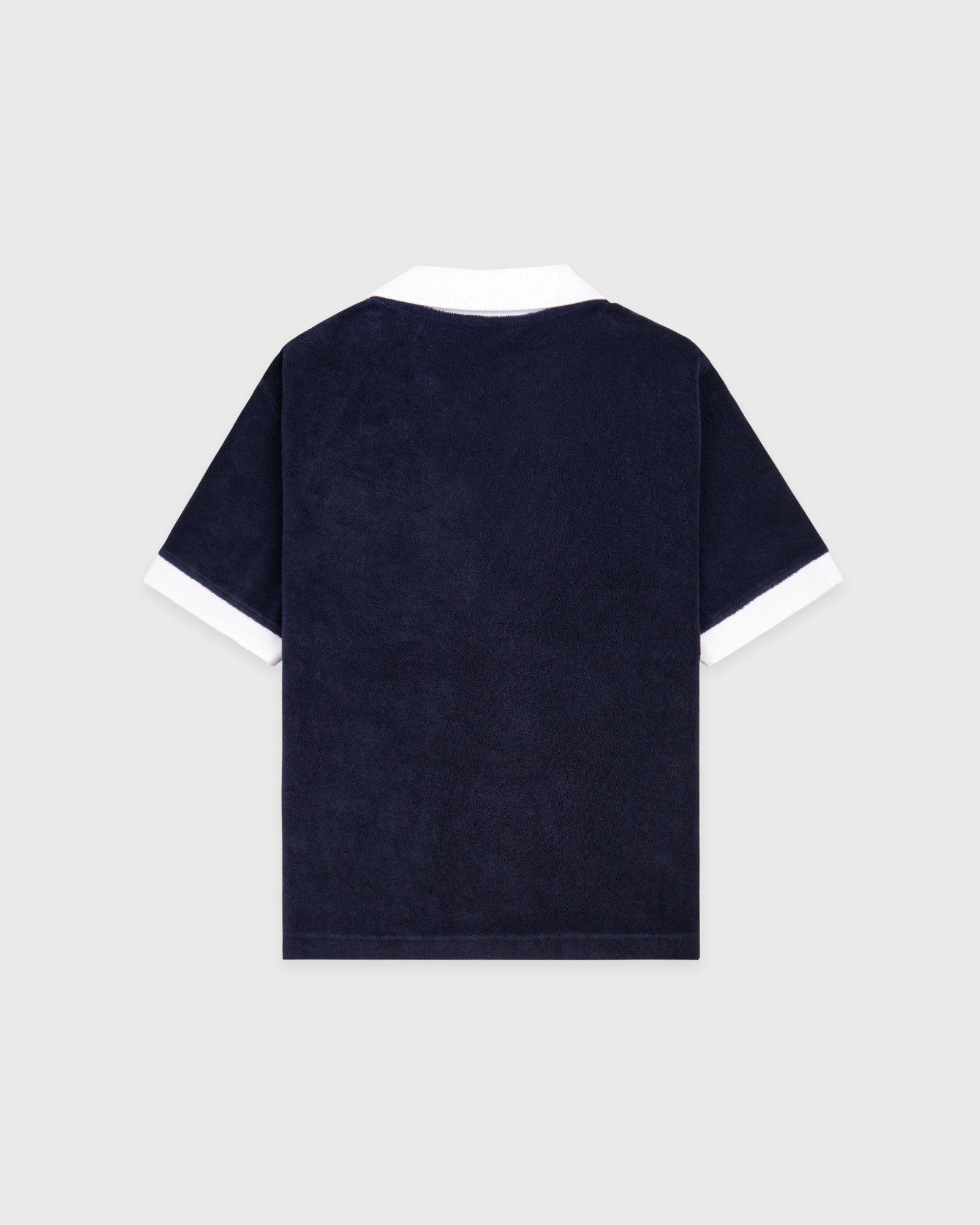 Signature Logo Terry Polo - Navy/White