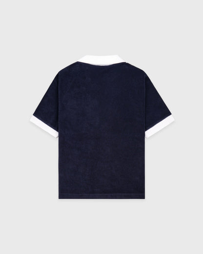 Signature Logo Terry Polo - Navy/White