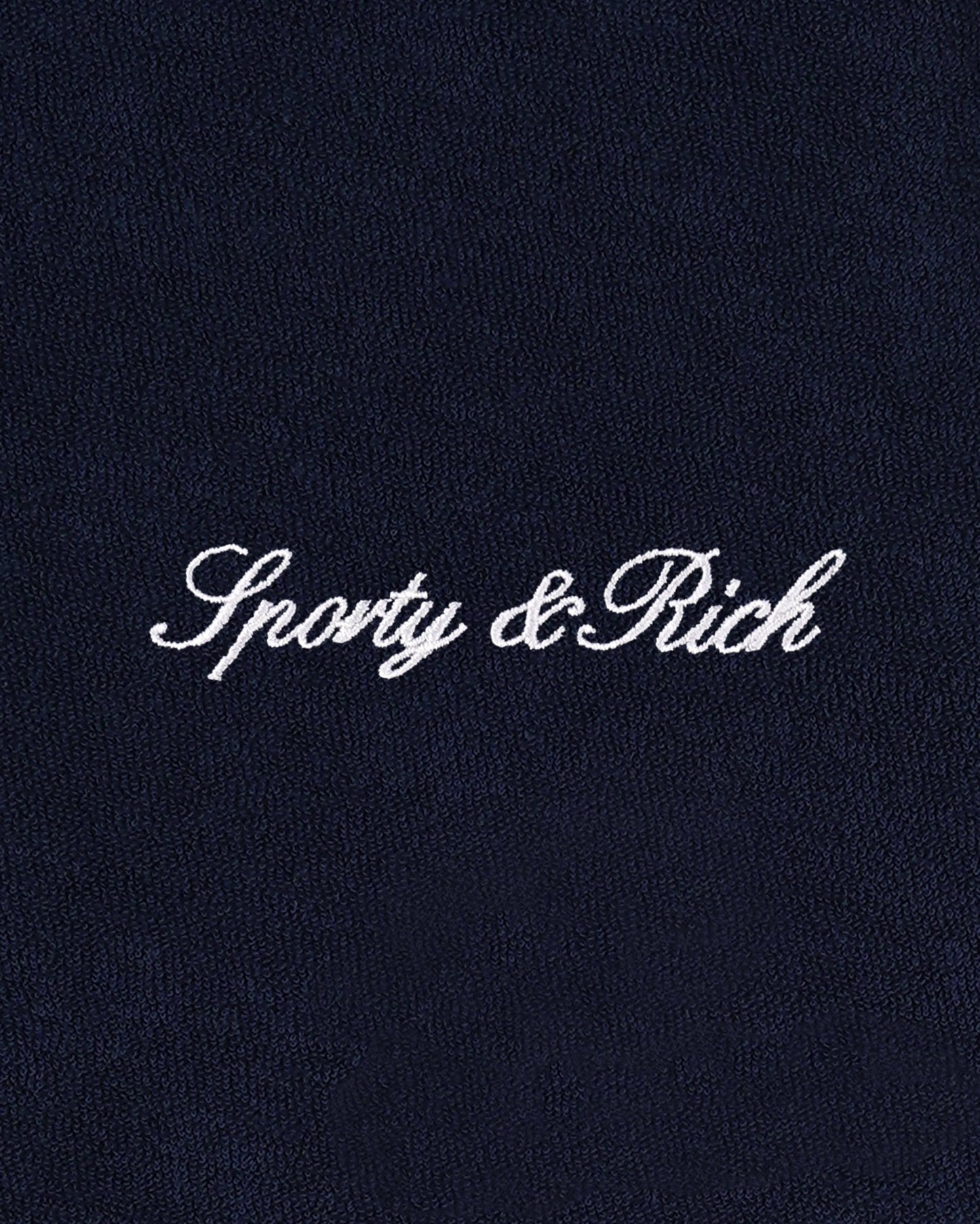 Signature Logo Terry Polo - Navy/White