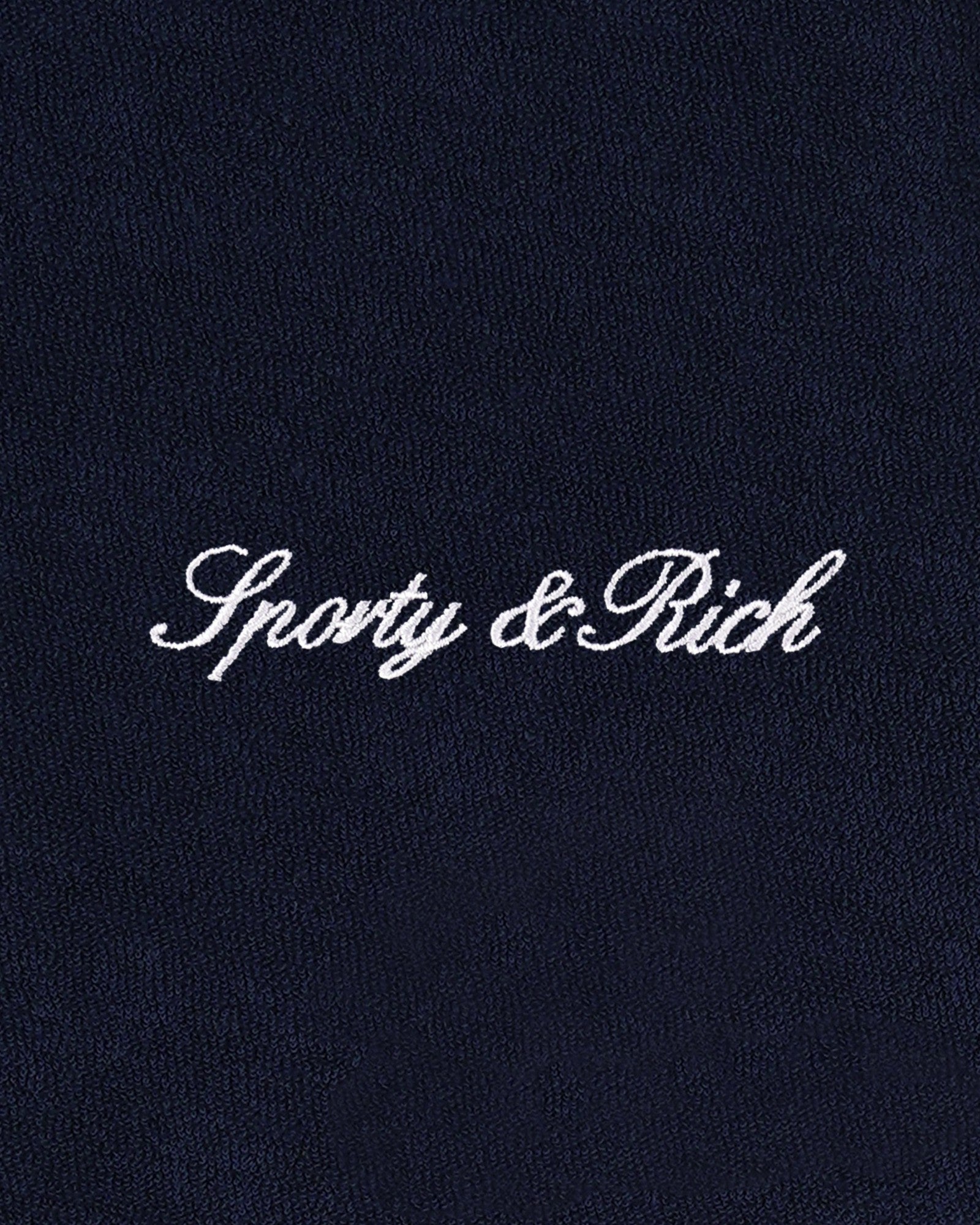 Signature Logo Terry Polo - Navy/White