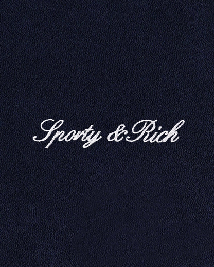 Signature Logo Terry Polo - Navy/White