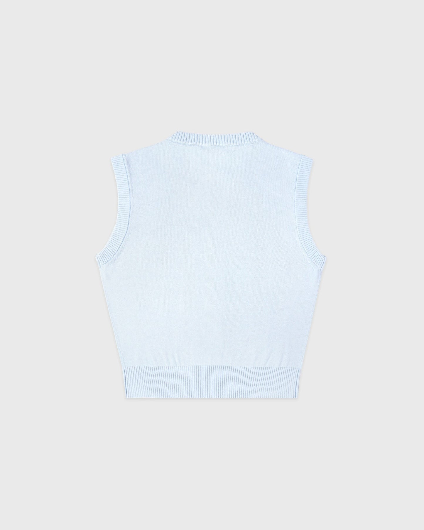 Signature Logo Knitted Vest - Ciel/Navy
