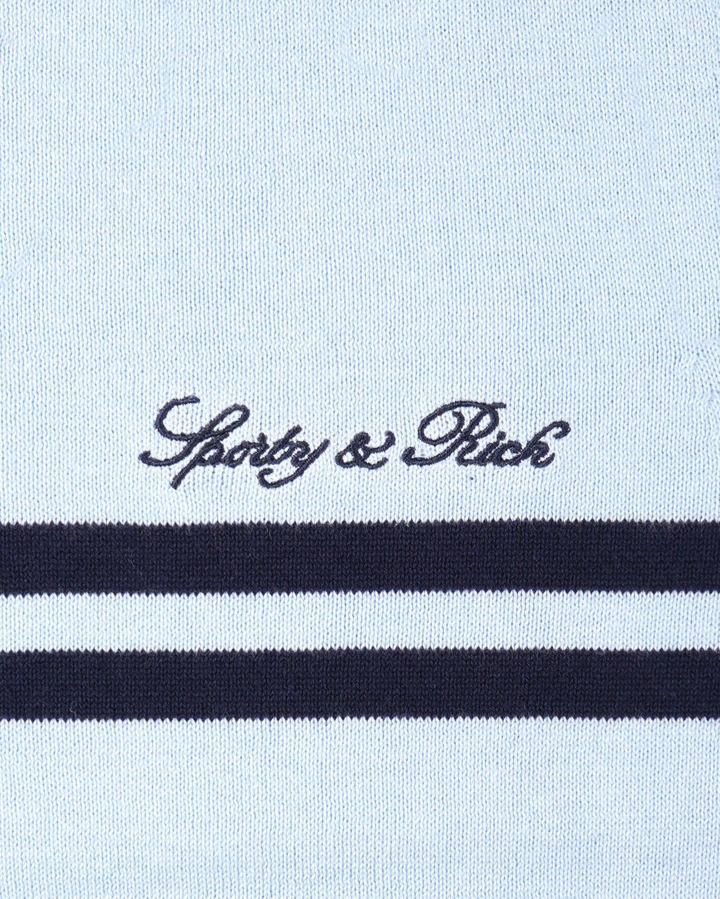 Signature Logo Knitted Vest - Ciel/Navy
