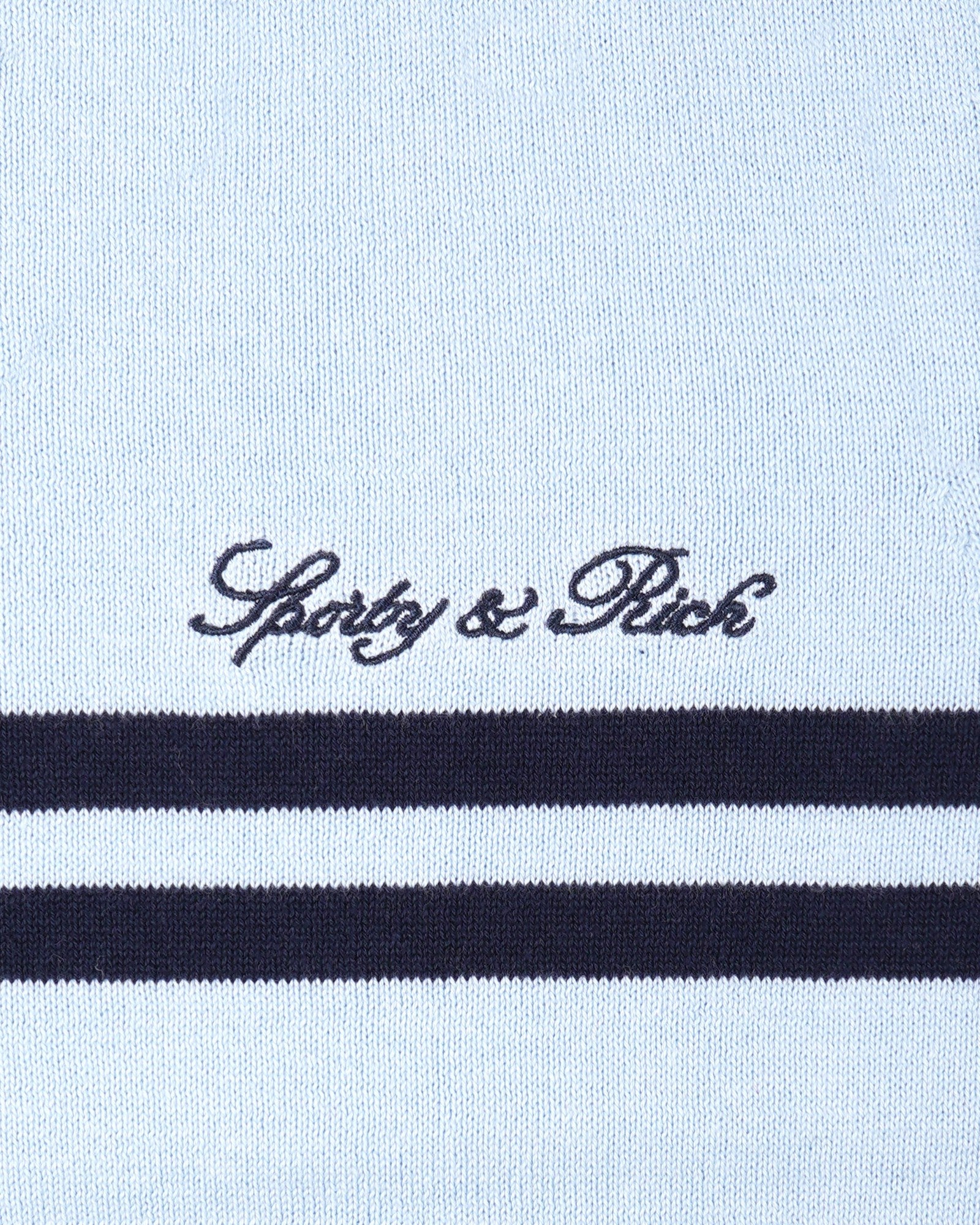 Signature Logo Knitted Vest - Ciel/Navy