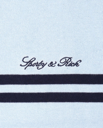 Signature Logo Knitted Vest - Ciel/Navy