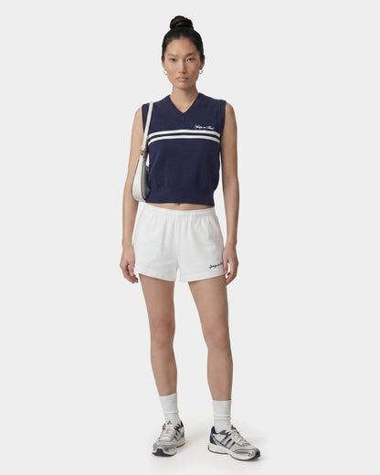 Signature Logo Knitted Vest - Navy/White