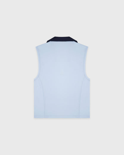 Signature Logo Sports Polo Vest - Ciel/Navy