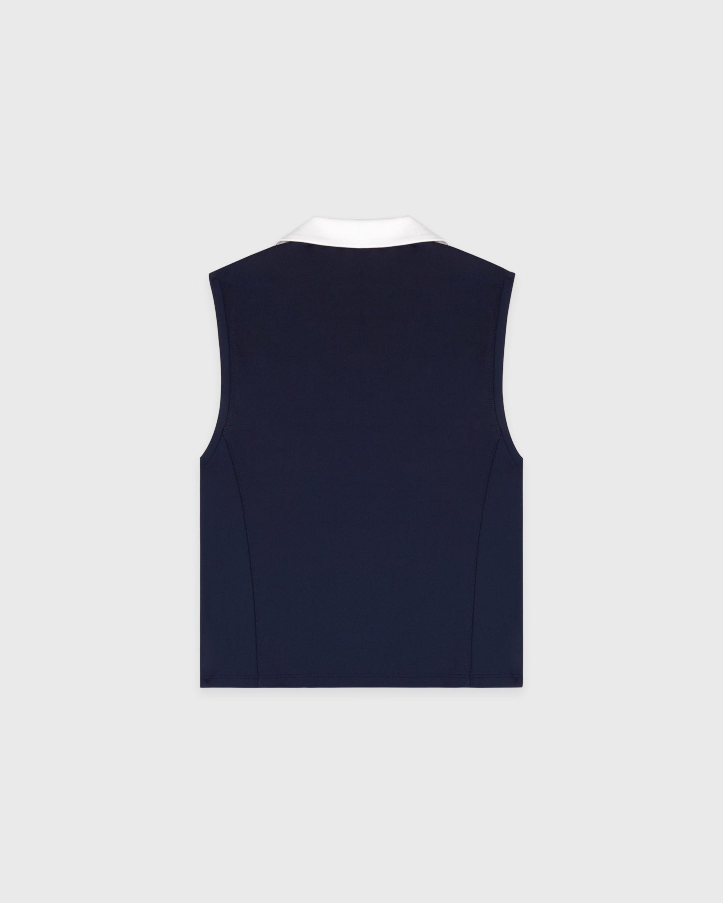 Signature Logo Sports Polo Vest - Navy/White