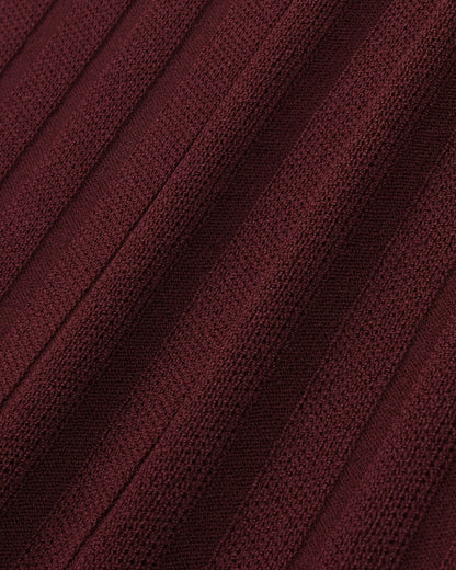SRC Ribbed Polo - Bordeaux