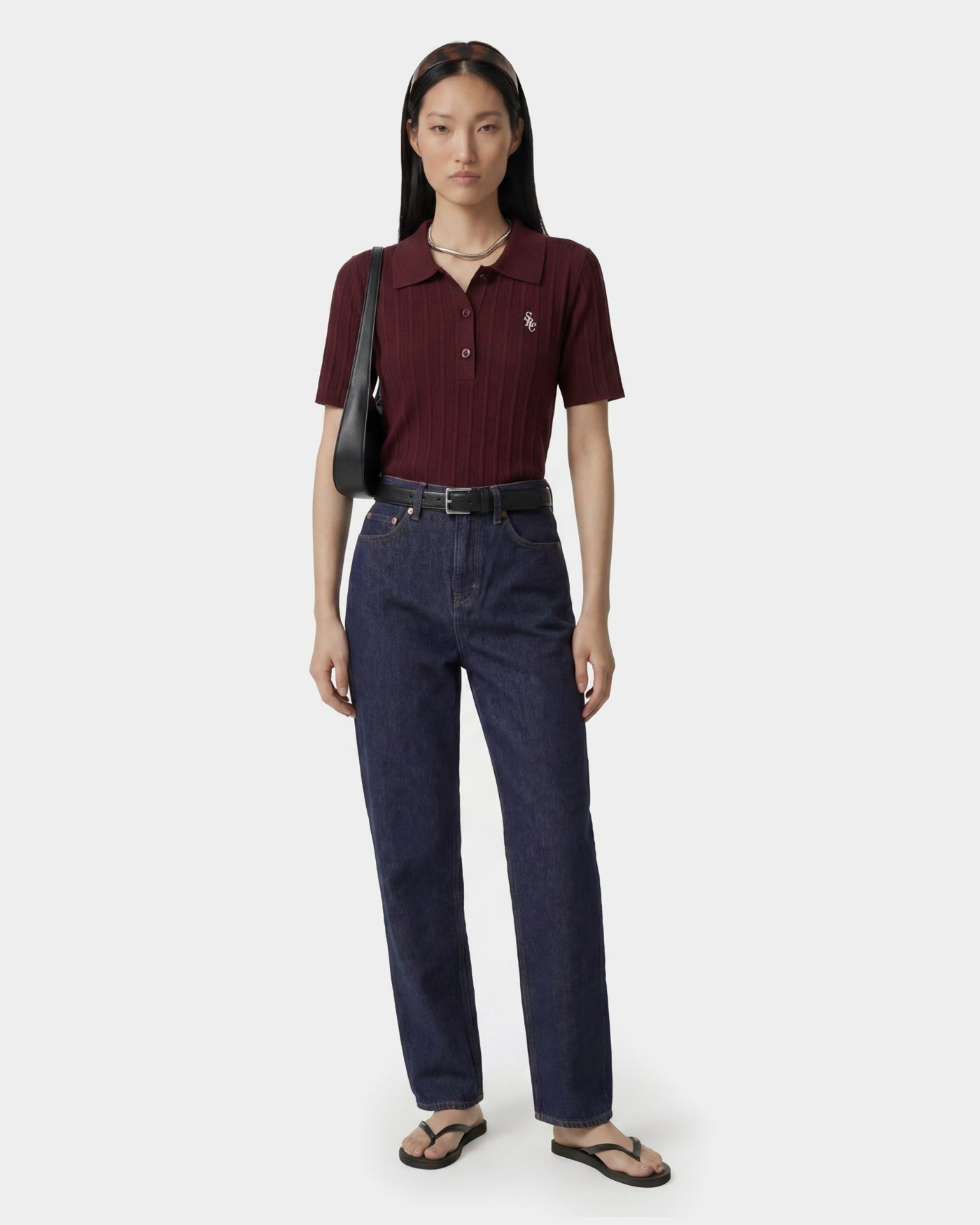 SRC Ribbed Polo - Bordeaux
