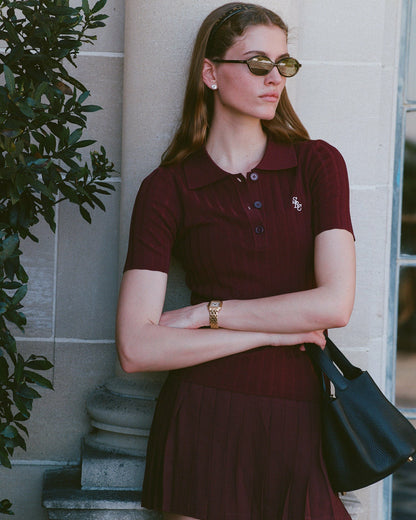SRC Ribbed Polo - Bordeaux