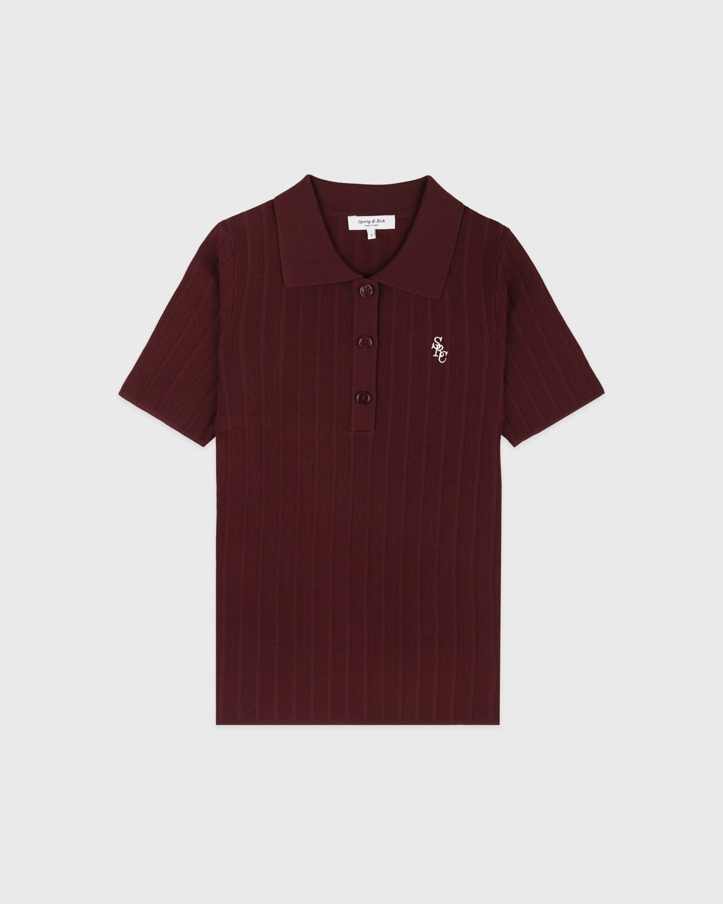 SRC Ribbed Polo - Bordeaux