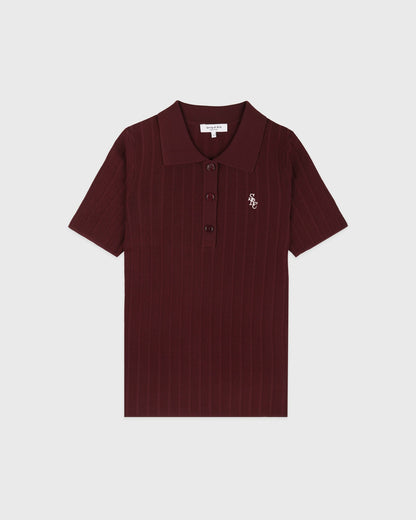 SRC Ribbed Polo - Bordeaux