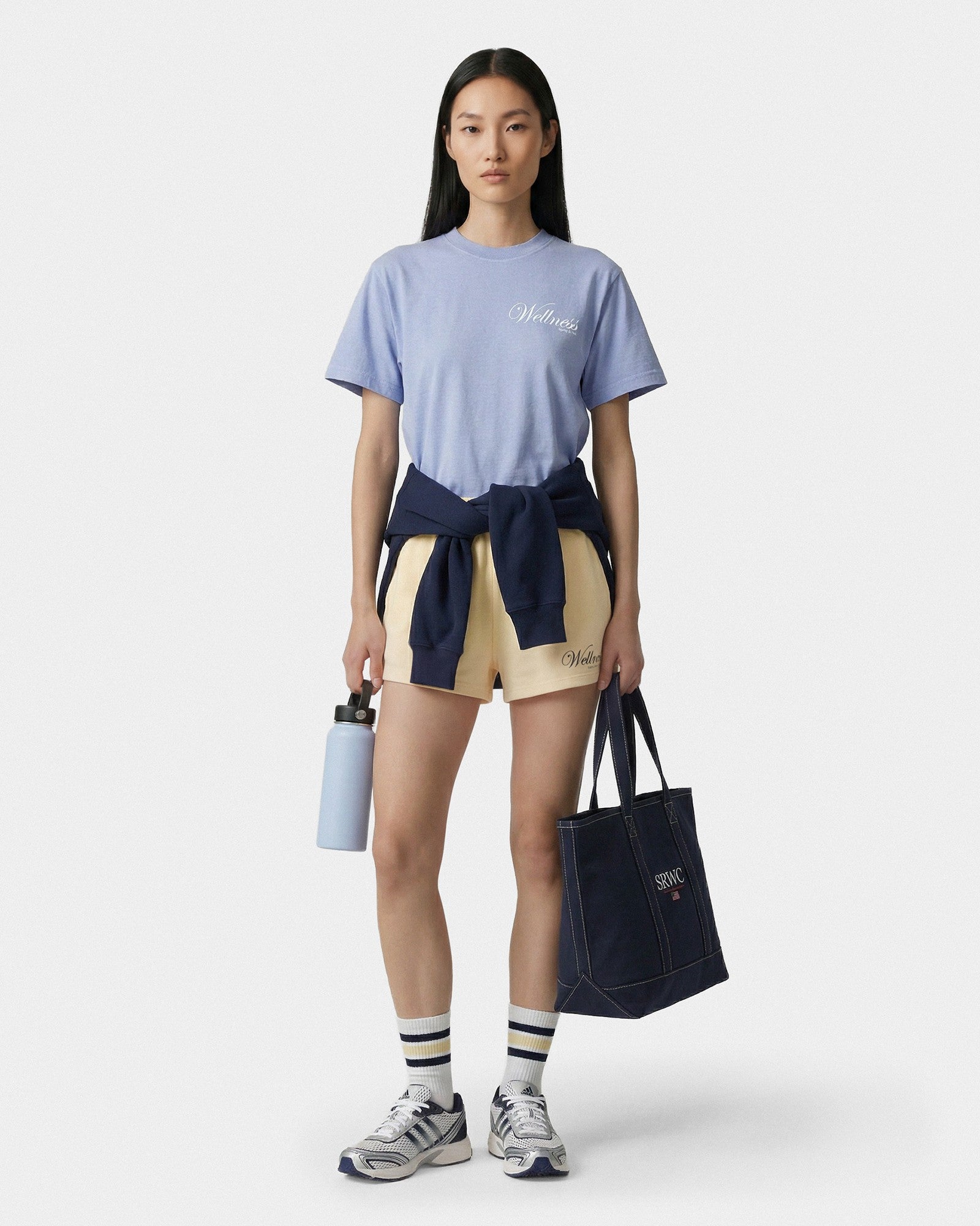 Avenue T-Shirt - Periwinkle/White