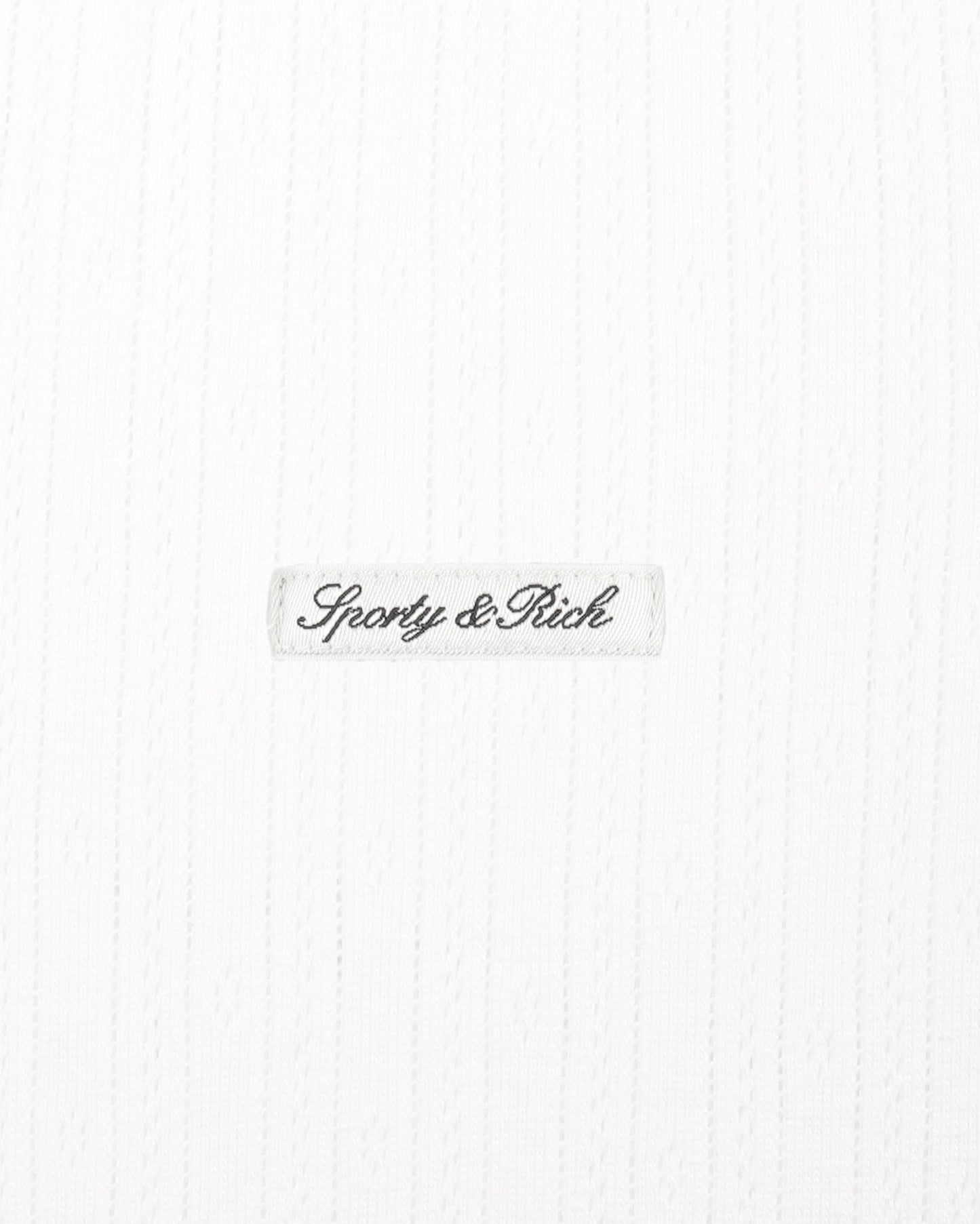 Signature Logo Pointelle Tank - White