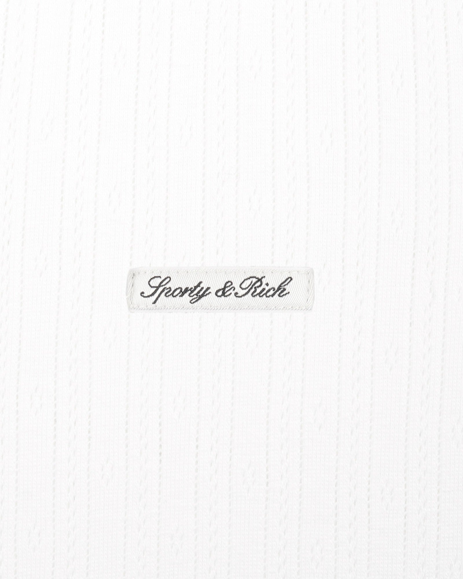 Signature Logo Pointelle Tank - White