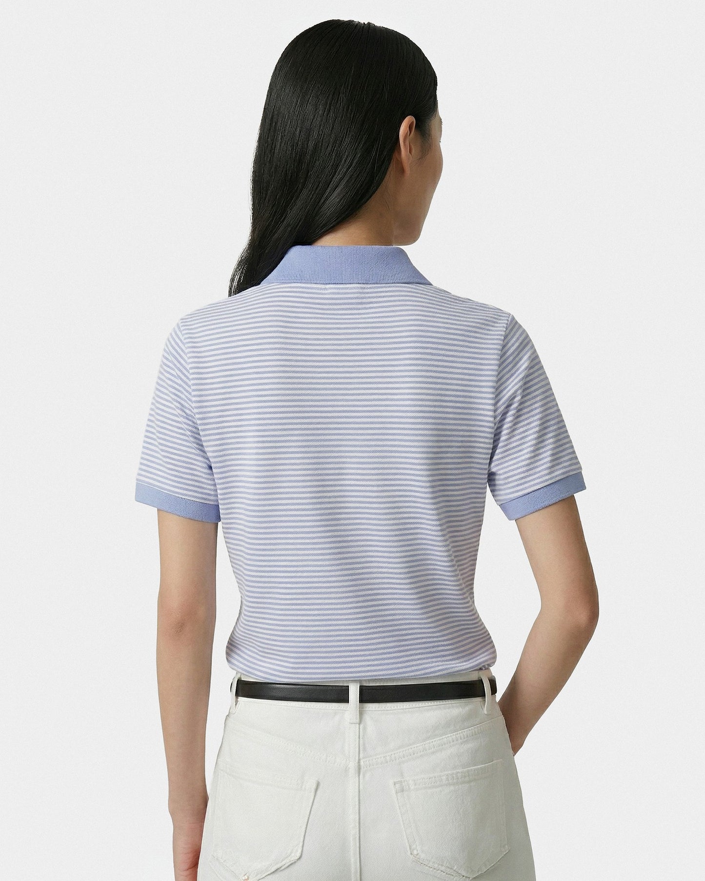 NY Crest Prep Polo - Periwinkle Stripe