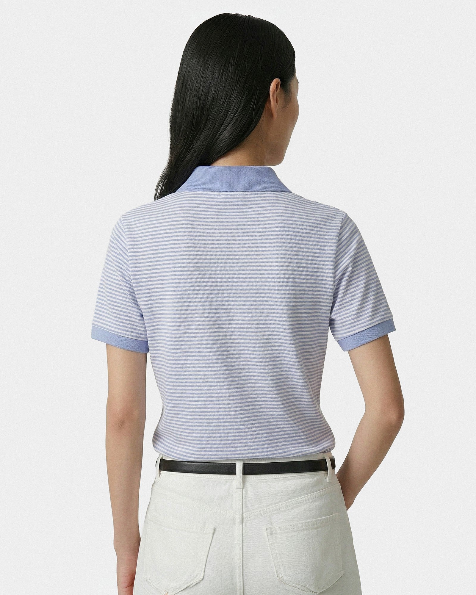 NY Crest Prep Polo - Periwinkle Stripe