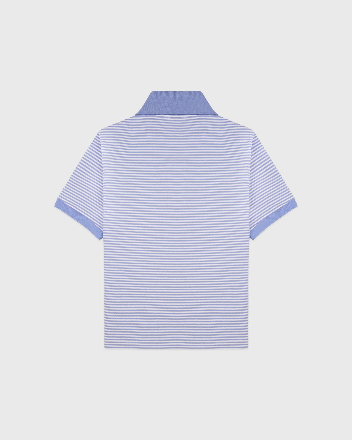 NY Crest Prep Polo - Periwinkle Stripe
