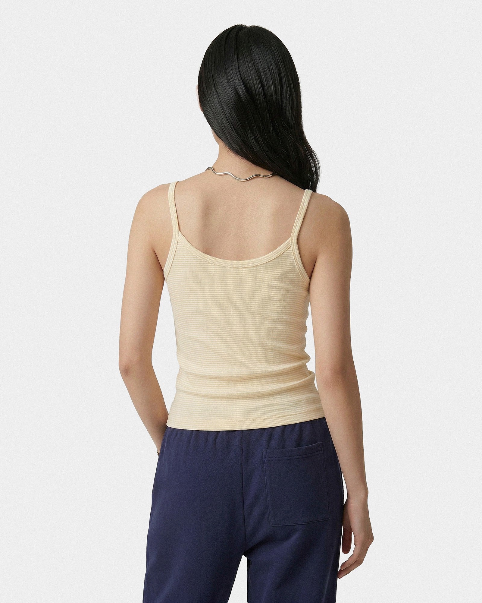 Signature Logo House Tank - Almond Striped