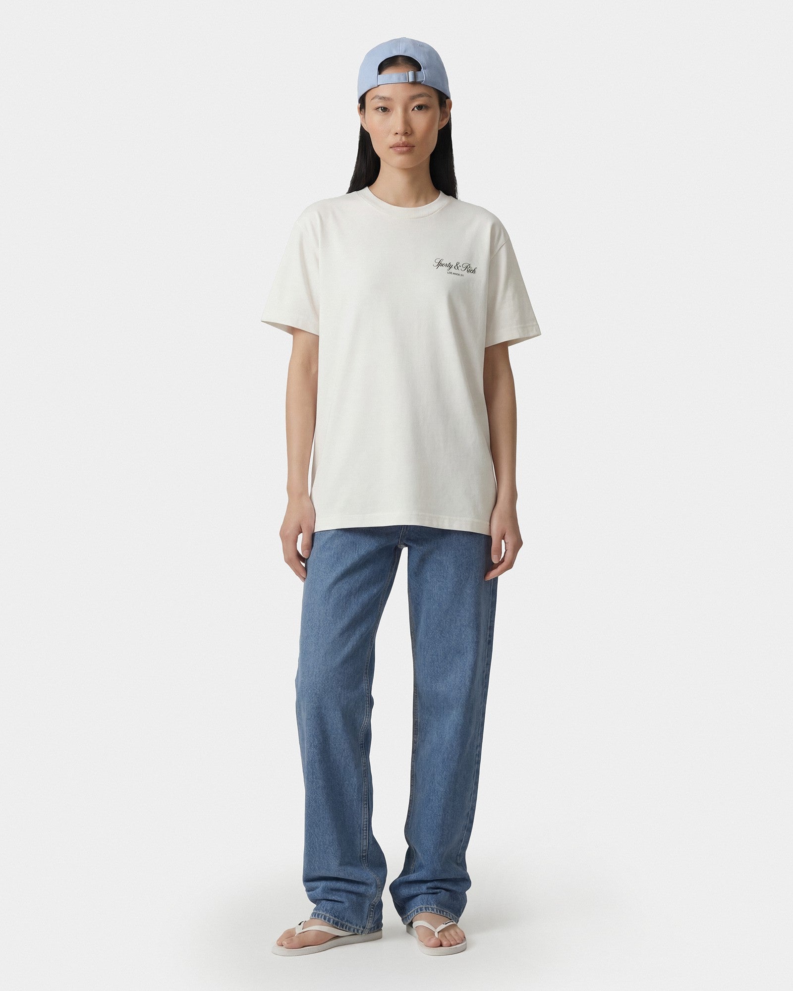 Vendome LA T-Shirt - Ecru/Navy