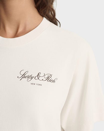 Vendome T-Shirt - Ecru/Chocolate