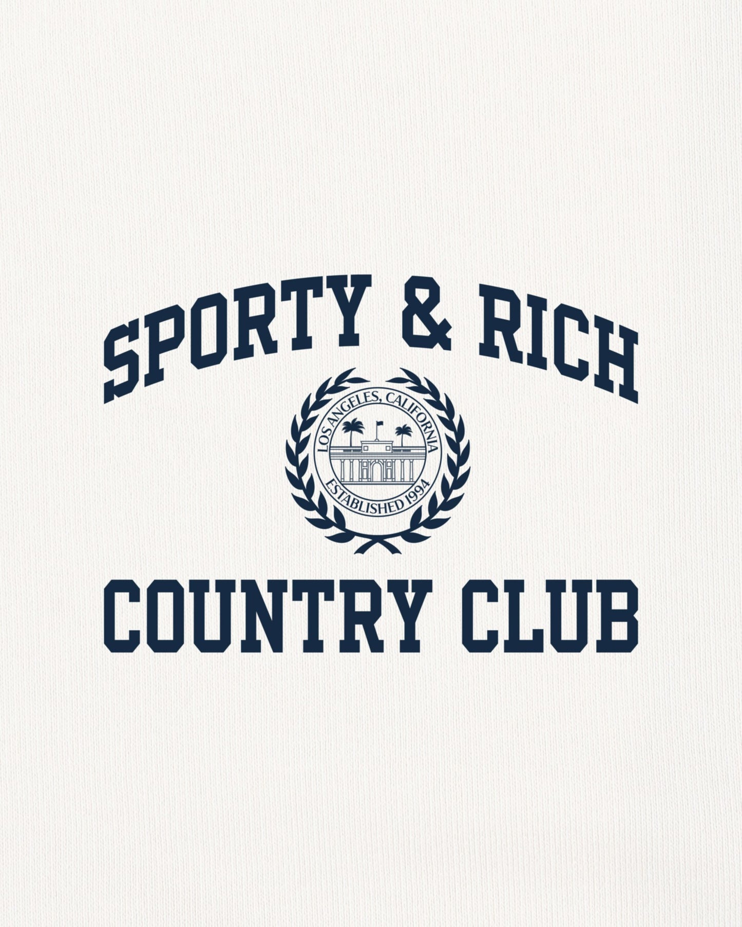 Varsity Crest Essential Tee - Ecru/Navy