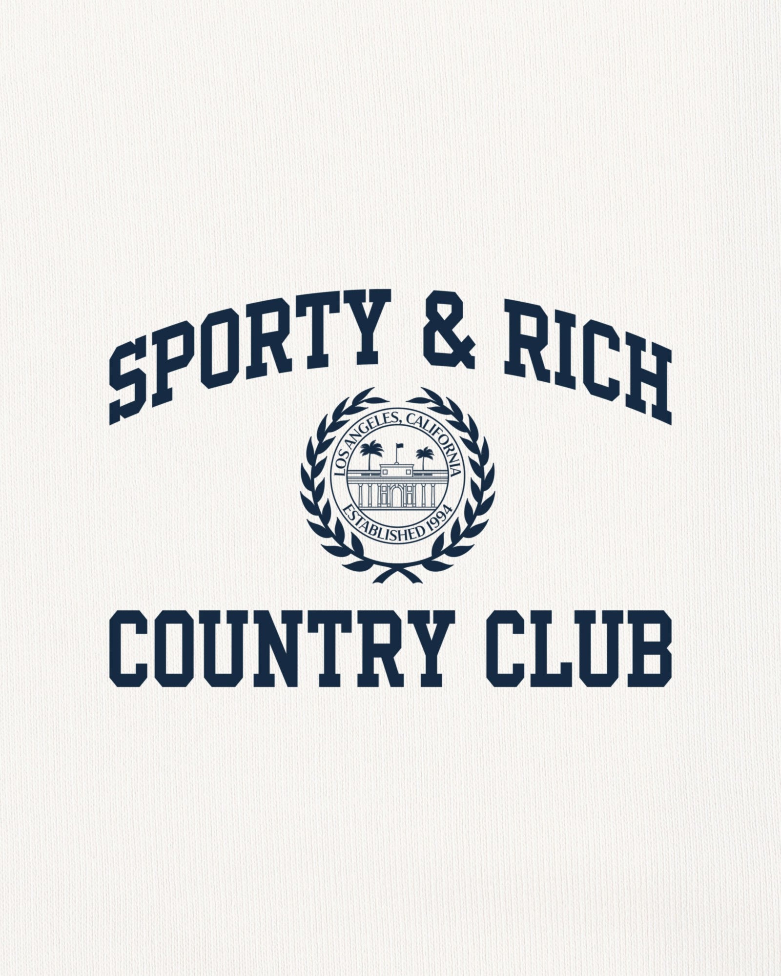 Varsity Crest Essential Tee - Ecru/Navy