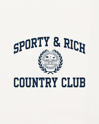 Varsity Crest Essential Tee - Ecru/Navy