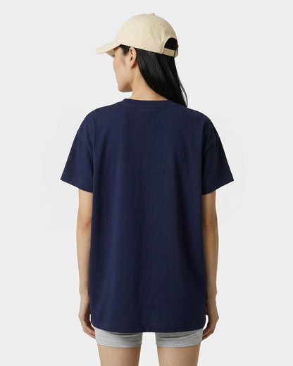 Varsity Crest Essential Tee - Navy/White