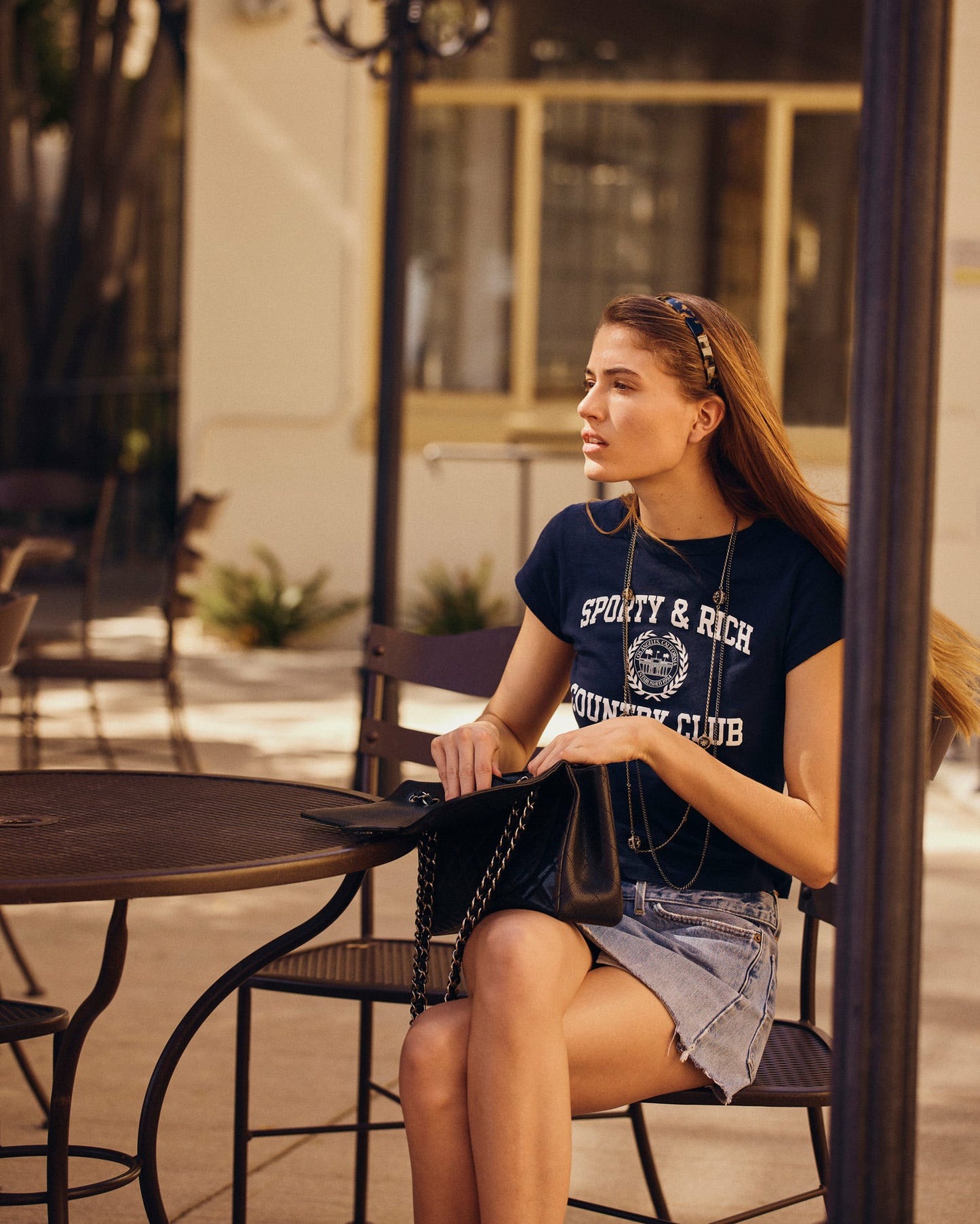Varsity Crest Essential Tee - Navy/White