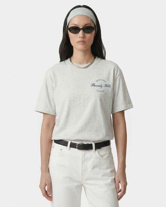 Beverly Script T-Shirt - Heather Gray/Navy