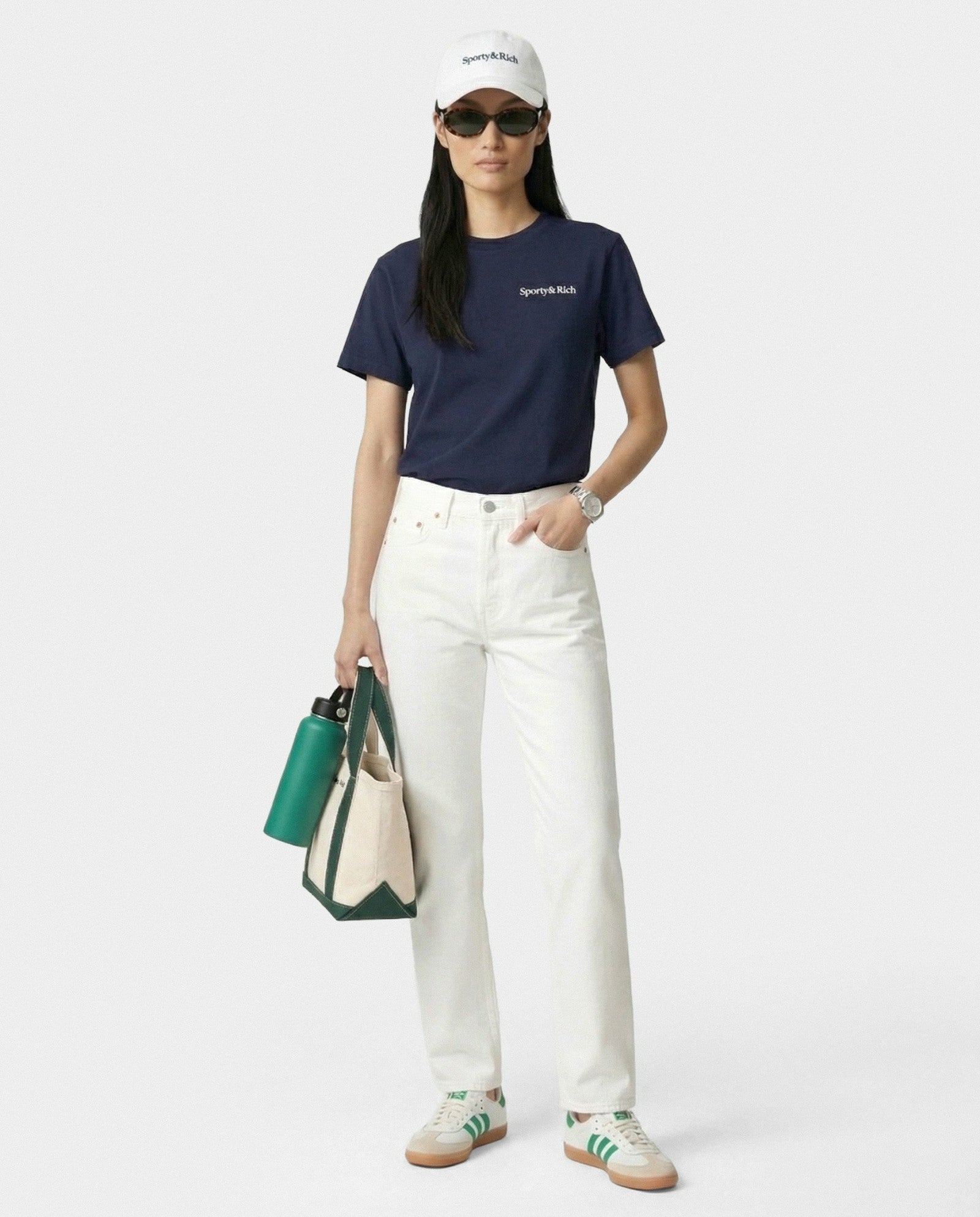 Play Tennis T-Shirt - Navy/White