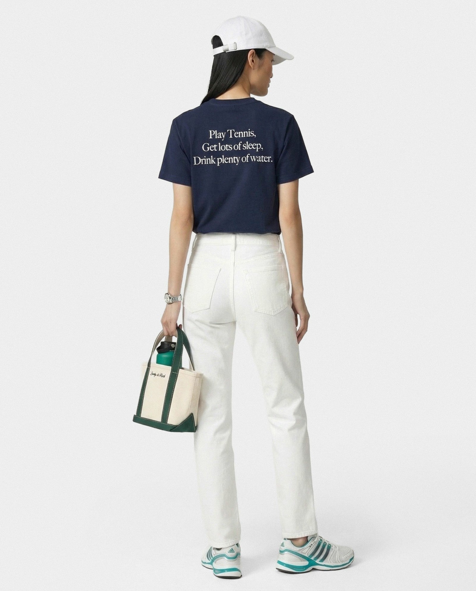 Play Tennis T-Shirt - Navy/White