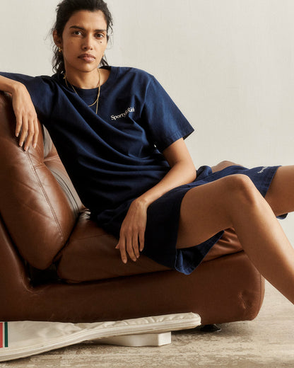 Play Tennis T-Shirt - Navy/White