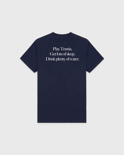 Play Tennis T-Shirt - Navy/White