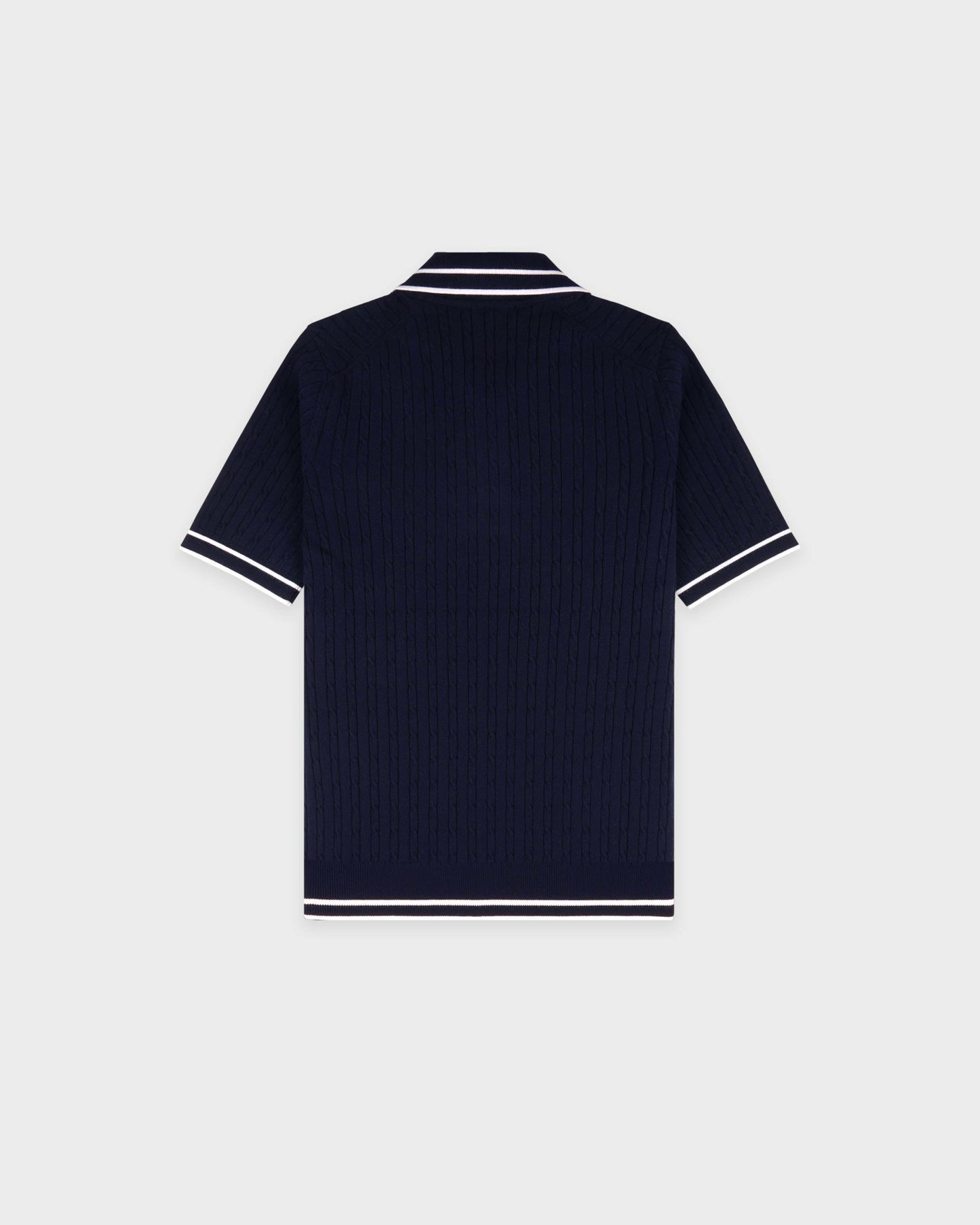 SRC Mini Cable Polo - Navy/White