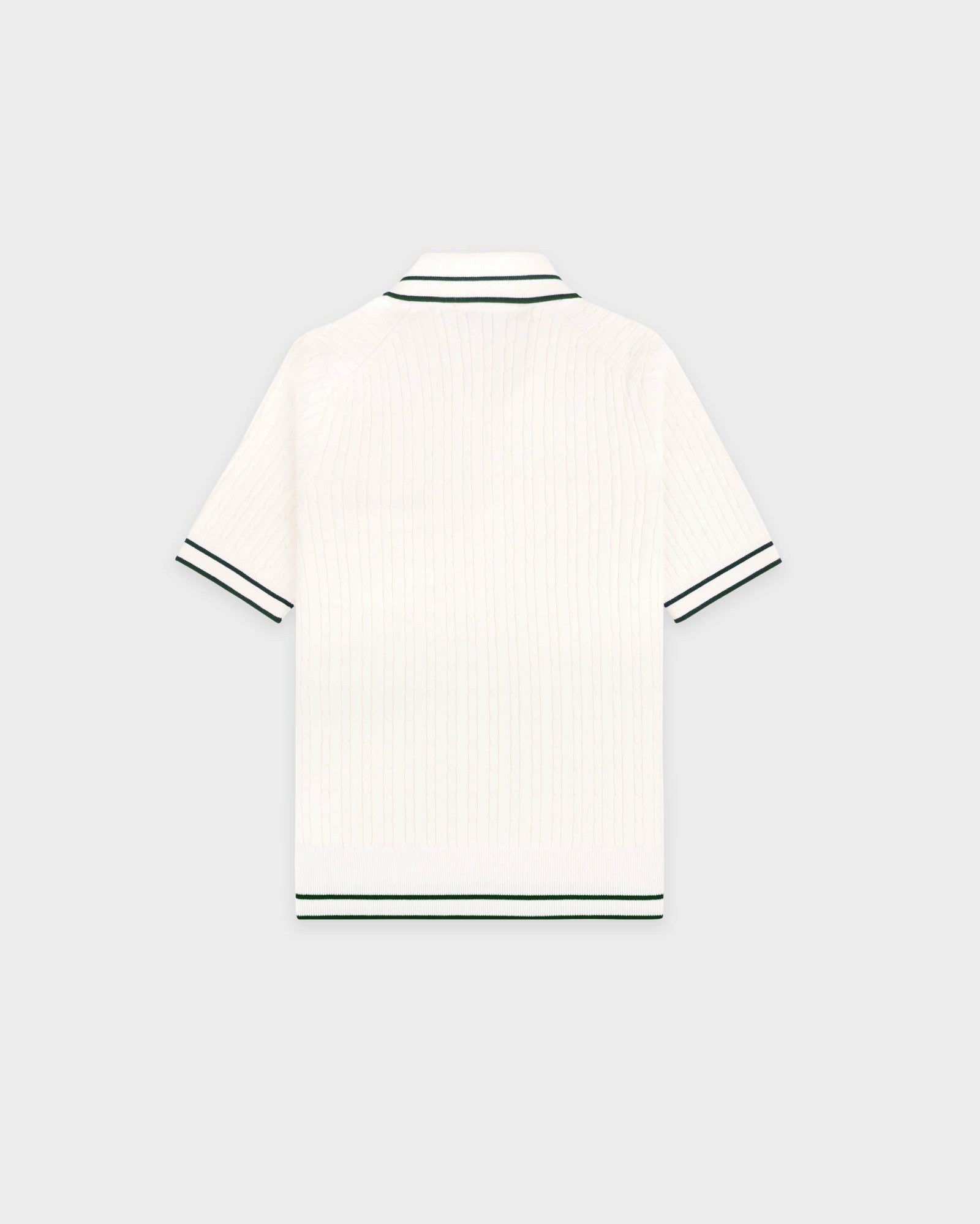 SRC Mini Cable Polo - Ecru/Forest