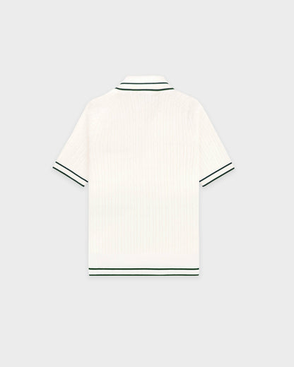 SRC Mini Cable Polo - Ecru/Forest