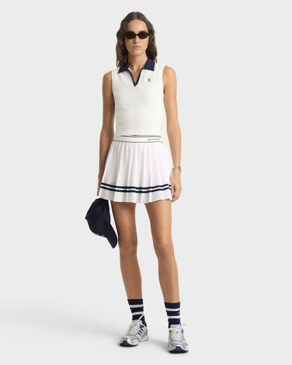 SRC Sports Polo Vest - White/Navy