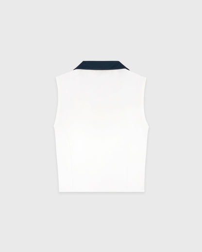 SRC Sports Polo Vest - White/Navy