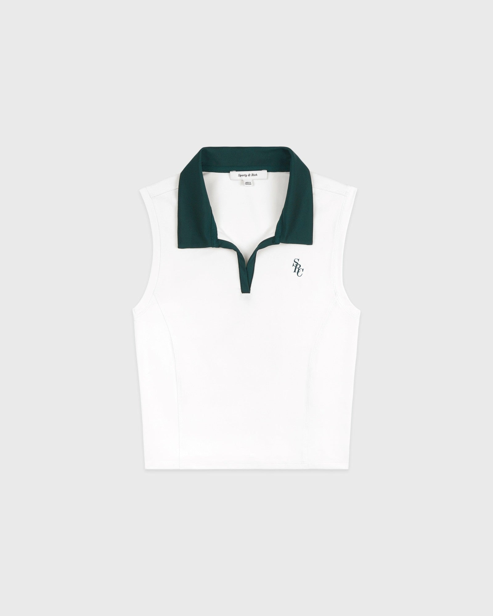 SRC Sports Polo Vest - White/Forest