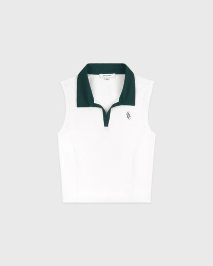 SRC Sports Polo Vest - White/Forest