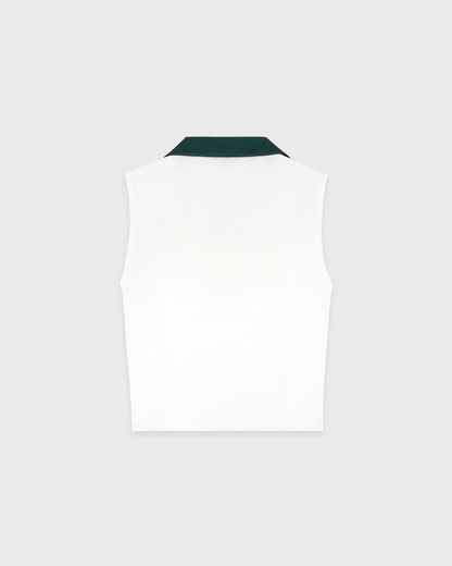 SRC Sports Polo Vest - White/Forest